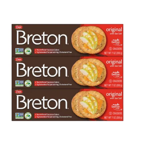Breton Original Crackers with Sea Salt – 7 oz
