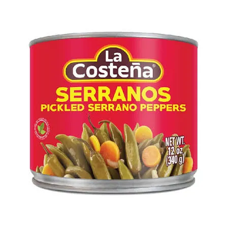 La Costena Green Pickled Serrano Peppers imp – 12.00 OZ