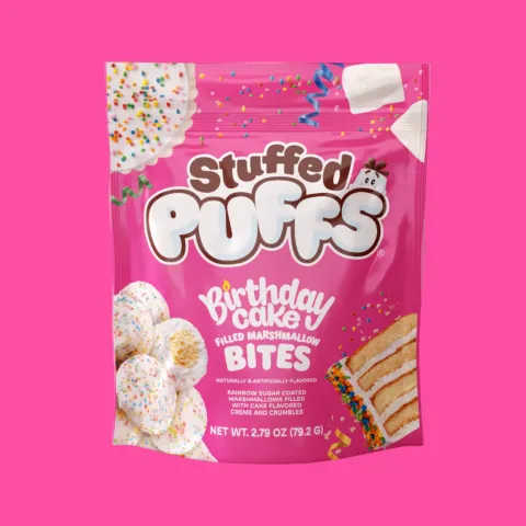 Stuffed Puffs Birthday Cake Bites
