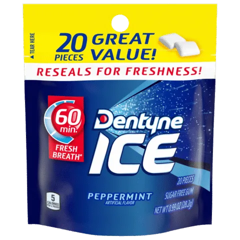 Dentyne ICE PEPPERMINT Sugarfree Gum – 20 pcs