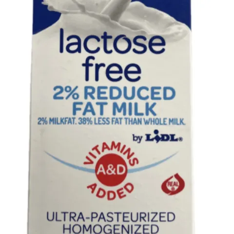 Lidl Lactose Free 2% Reduced Fat Milk