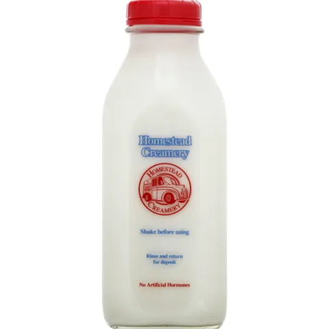 Homestead Creamery A2A2 Whole Homogenized Milk – 1/2 Galon