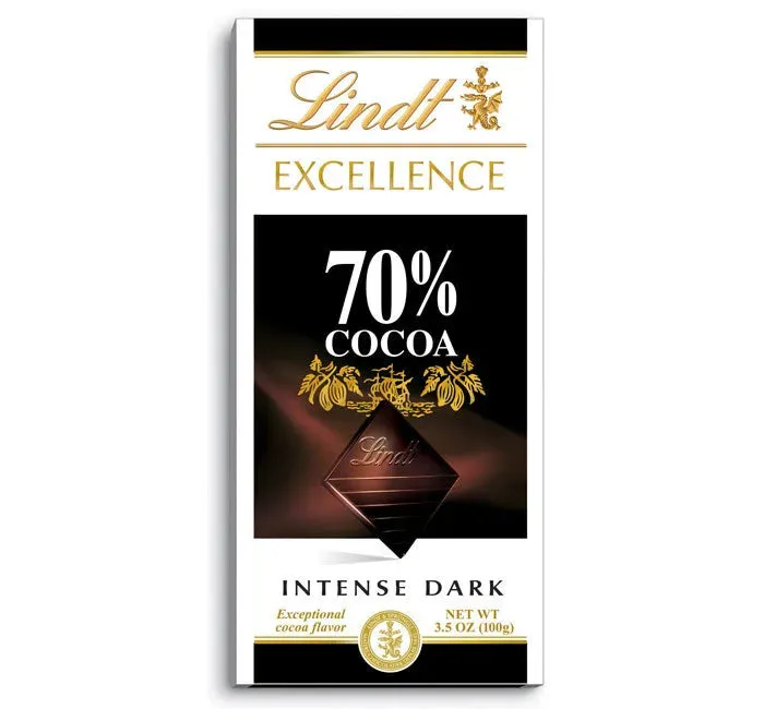 Lindt Excellence Intense Dark - 70% Cacao – 3.50 oz