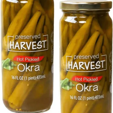 Preserved Harvest Hot Pickled Okra – 32 oz