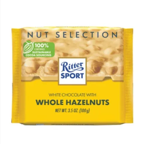 Alfred Ritter Gmbh & Co. White Chocolate With Whole Hazelnuts – 38 g