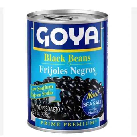 Goya No Salt Added Black Beans – 15.5 oz