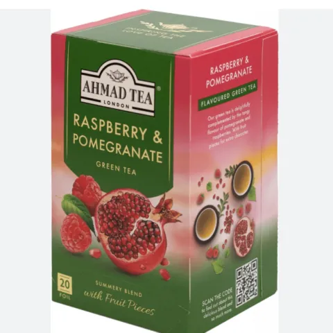 Ahmad tea- zelený čaj s granátovým jablkom a malinou 40g