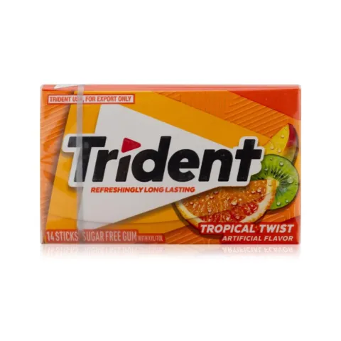 Trident Tropical Twist Sugar-Free Gum – 14 Sticks