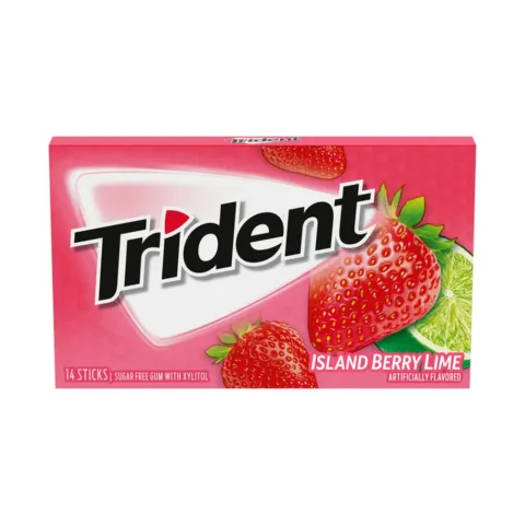 Trident Island Berry Lime Sugar-Free Gum – 14 Pieces