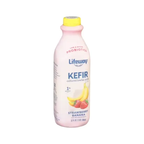 Lifeway Kefir Cultured Milk Smoothie, Strawberry-Banana – 32.00 oz