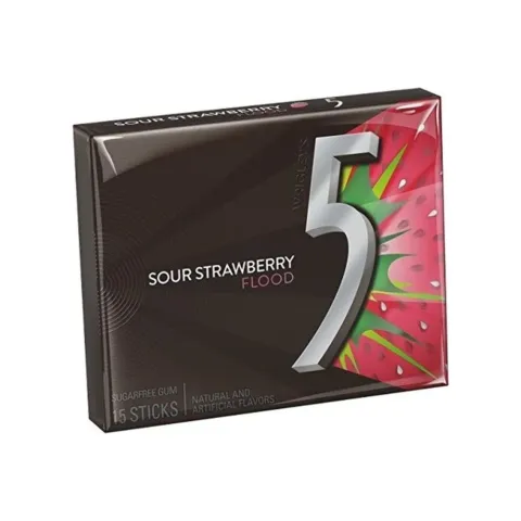 5 Gum Strawberry Flood – 15 ct