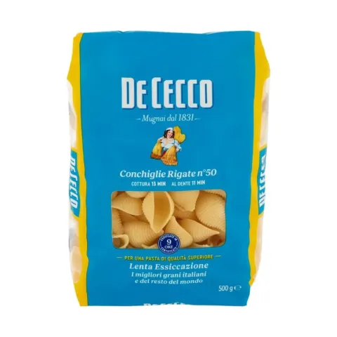 De Cecco Conchiglie Rigate No. 50 – 16.00 oz
