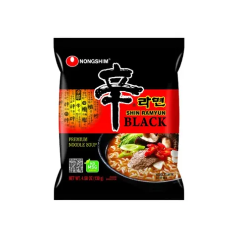 Nongshim Shin Ramyun Black Noodles with Soup Mix – 101 g