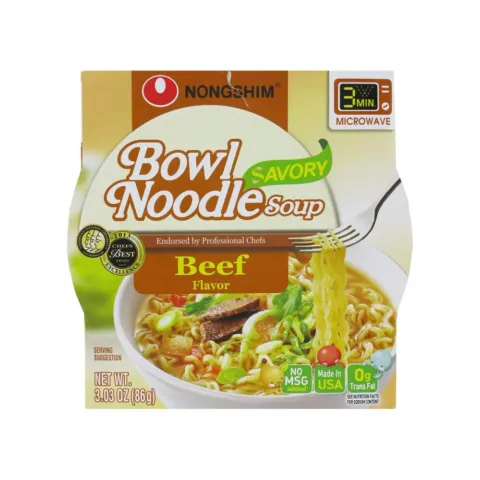 Nong Shim Co. Ltd. Beef flavor bowl noodle soup – 3.03 oz