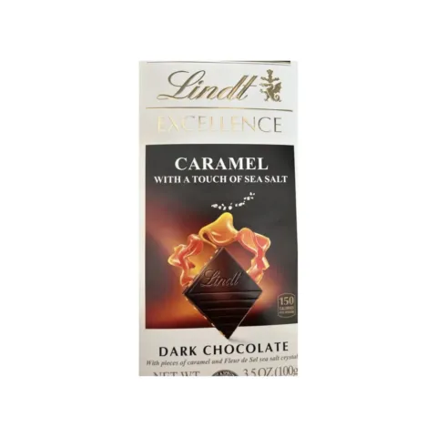 Lindt Excellence Caramel with a Touch of Sea Salt Dark Chocolate – 40 g
