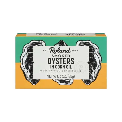 Roland Smoked large Oysters In Corn Oil – 3 oz