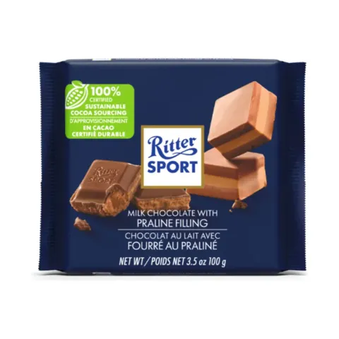 Ritter Sport Milk Chocolate with Praline – 3.50 oz