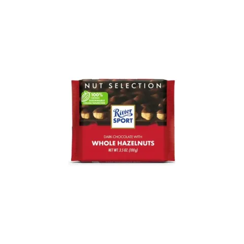 Ritter Sport Dark Chocolate with Whole Hazelnuts – 3.50 oz