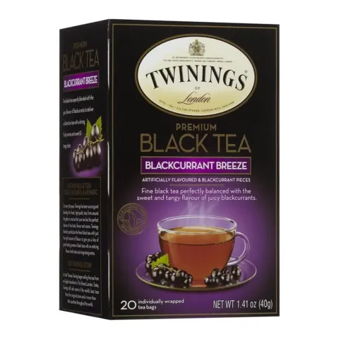 Twining's of London Premium Black Blackcurrant Breeze 20 Ct – 1.41 oz