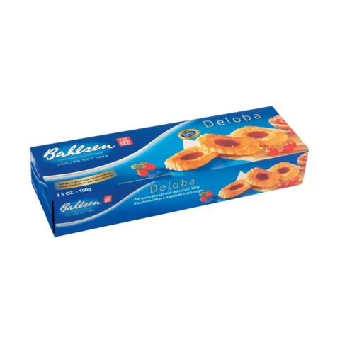 Bahlsen Puff Pastry Biscuits with Fruit Filling, Deloba – 3.50 oz