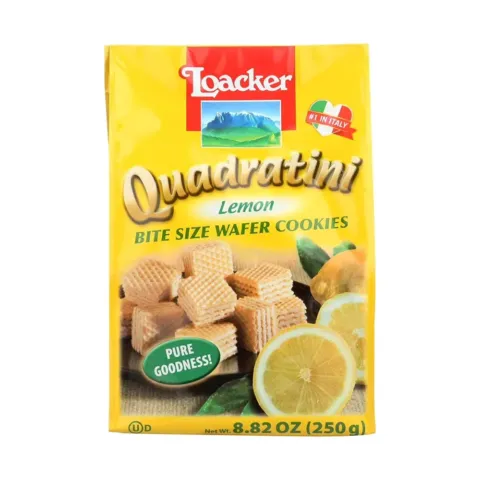 Loacker Bite Size Wafer Cookies, Lemon – 8.82 oz