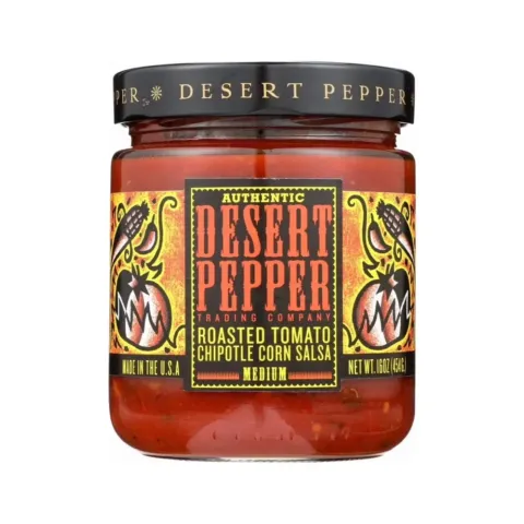 Desert Pepper Salsa, Roasted Tomato Chipotle Corn, Medium Hot – 16.00 oz