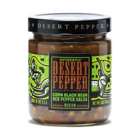 Desert Pepper Salsa, Corn Black Bean Roasted Red Pepper, Medium – 16.00 oz