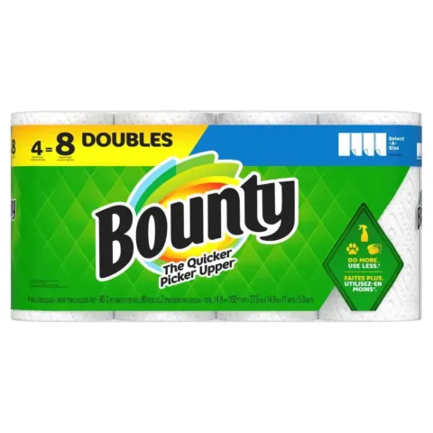 Bounty 4=8 Doubles the Quicker Picker Upper – 4 rolls