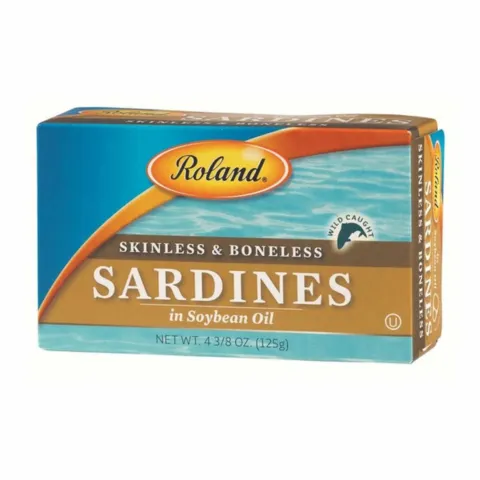 Roland Sardines in Soybean Oil, Skinless and Boneless – 4.38 oz